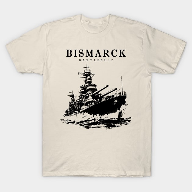 Bismarck Battleship Vintage T-Shirt by Amor13Fati